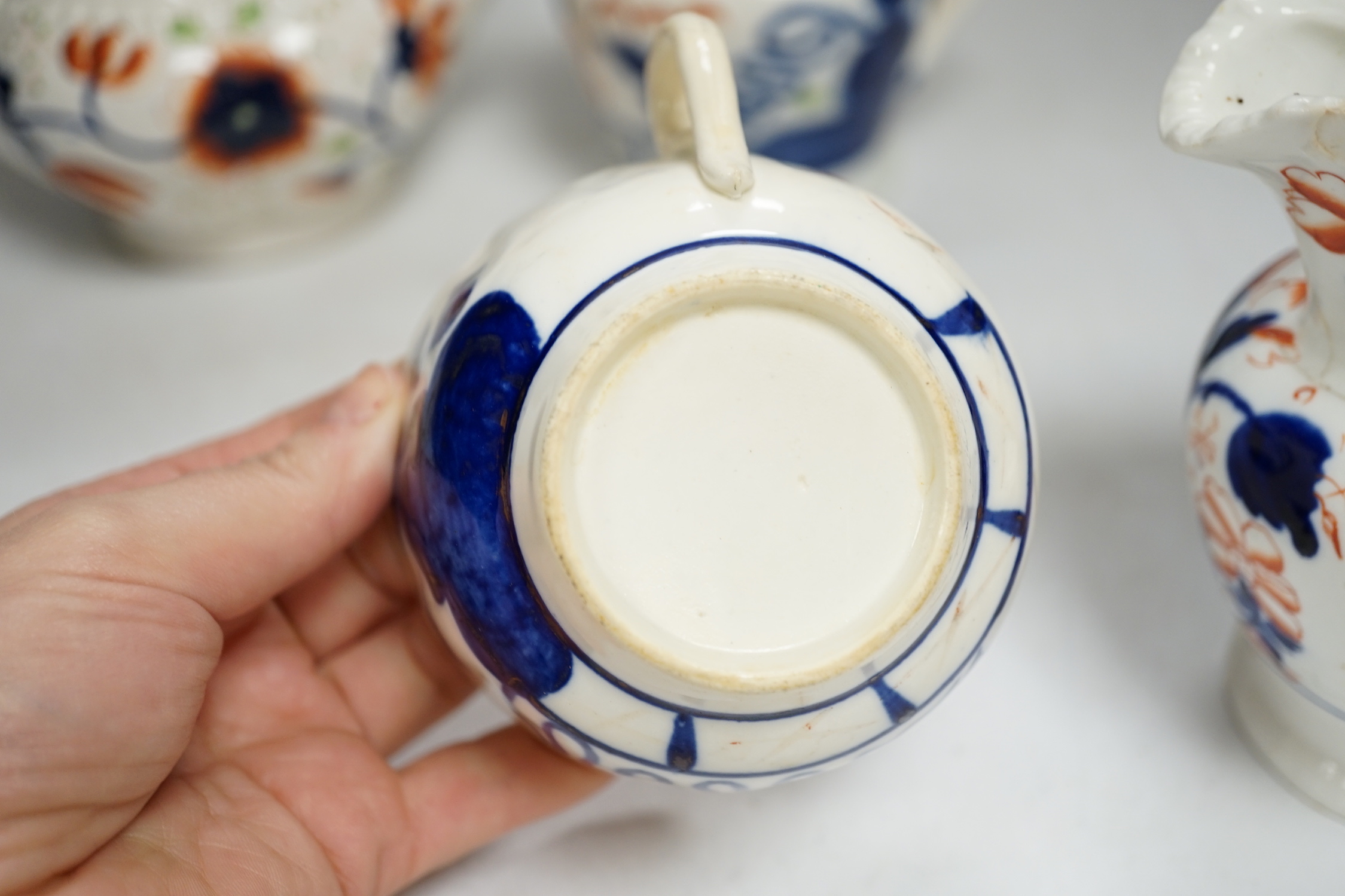 A Crown Derby Aesthetic period vase and a Welsh Gawdy teaset